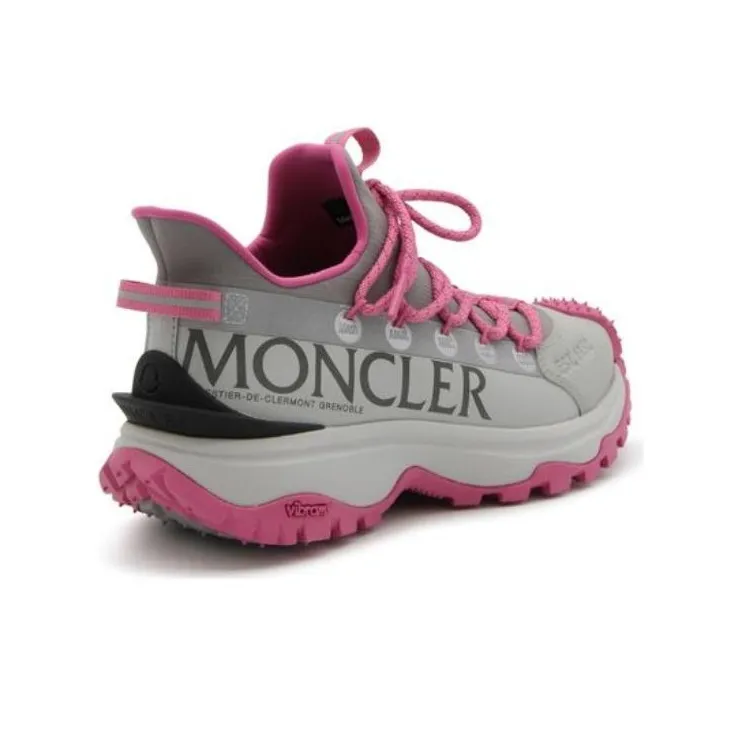 Moncler Low Top Casual Shoes Women's Gray Pink-1
