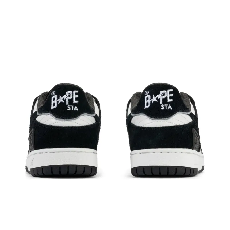 A BATHING APE SK8 Wear Resistant Low Top Skateboard Shoes Men's Black-4