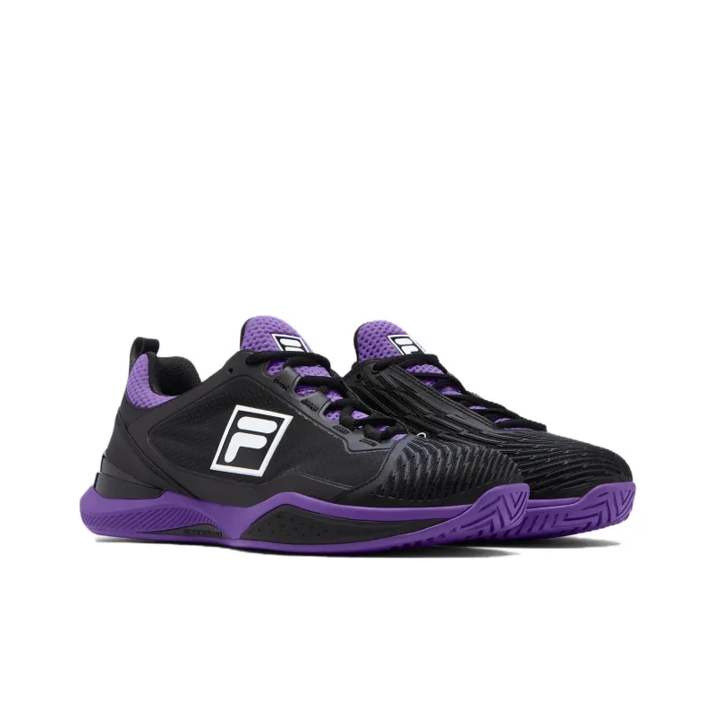 FILA Speedserve Energized Cushioning Low Top Running Shoes Men's Black Purple-2