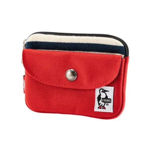 CHUMS Clutches Blue/White Stripes With Red Accents