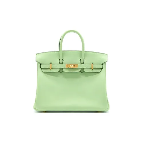 HERMES Birkin Swift Leather Birkin Bag One Shoulder Handbag Women's 3I VertCriquet Avocado Green
