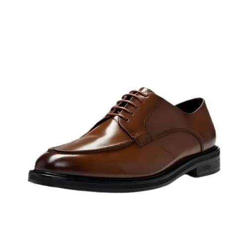 HUGO BOSS Dress Shoes Men Low-Top Brown