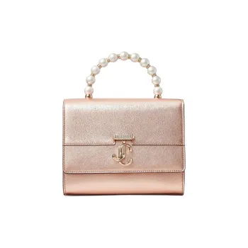 Jimmy Choo Avenue Leather Shoulder Bag Crossbody Bag Handbag Small Size Women's Ballet Pink