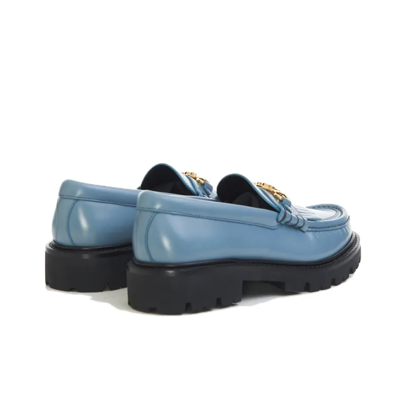 CELINE Triomphe Loafers Women's Blue-5