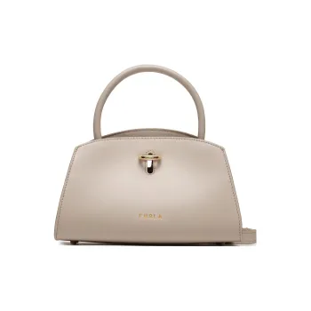Furla Textured Calfskin Portable Crossbody Bag Shoulder Bag Mini Women's Light Umber