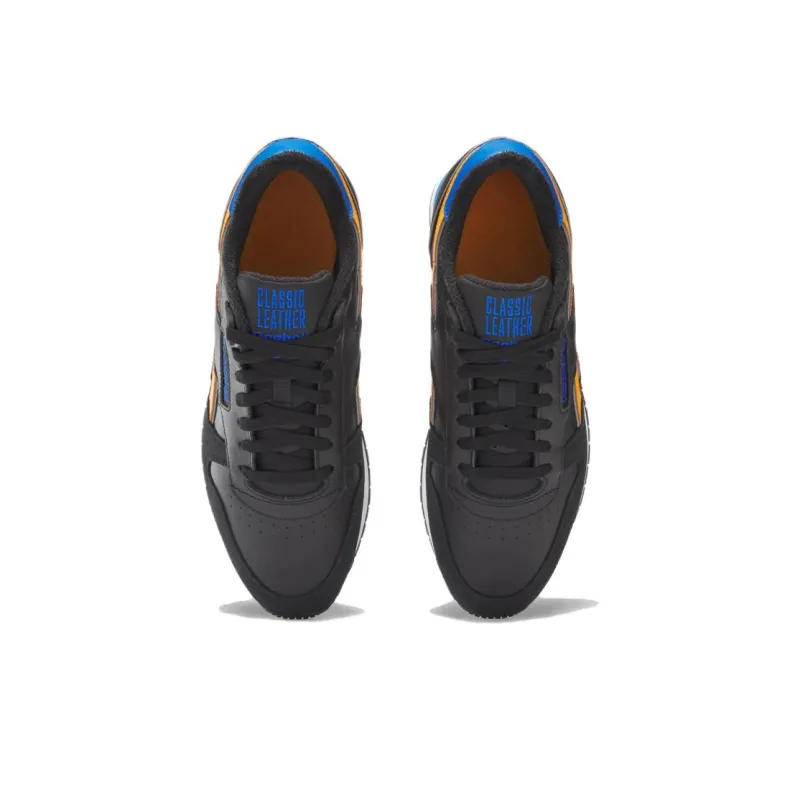 Reebok Classic Leather 'Black Orange Cobalt'-2