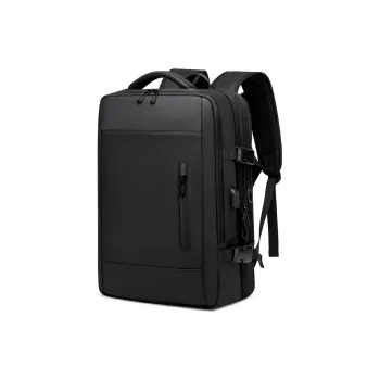 KINGSGEAR PU Laptop Backpack Regular Men's Black
