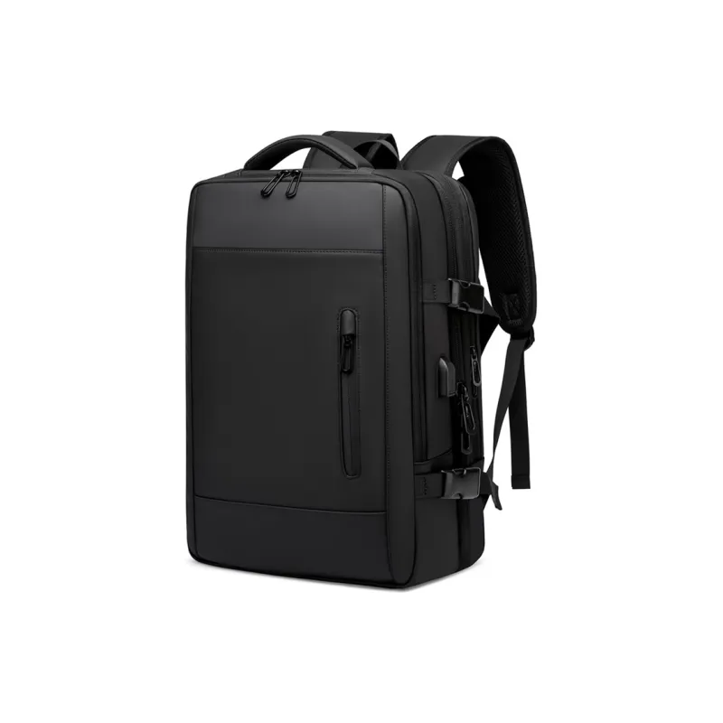 KINGSGEAR PU Laptop Backpack Regular Men's Black-0