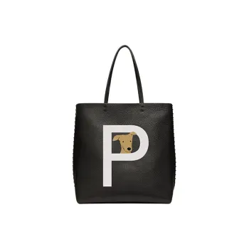Valentino GARAVANI ROCKSTUD Grained Calfskin Tote Bag Shopping Bag Shoulder Bag Handbag Women's Black & White