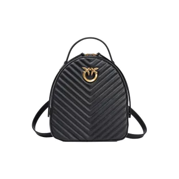 PINKO Cow Leather Backpack Women's Black