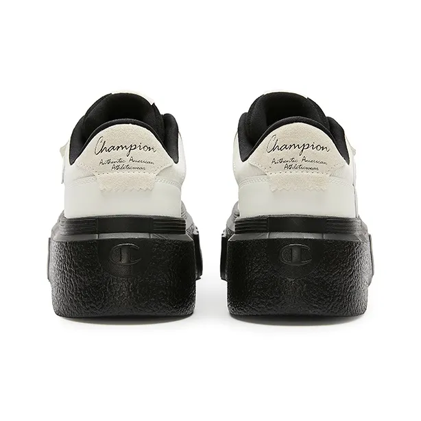 Champion Pompadour Shoes Champ Creeper 1 Low Top Skateboard Shoes Women's Black White-3