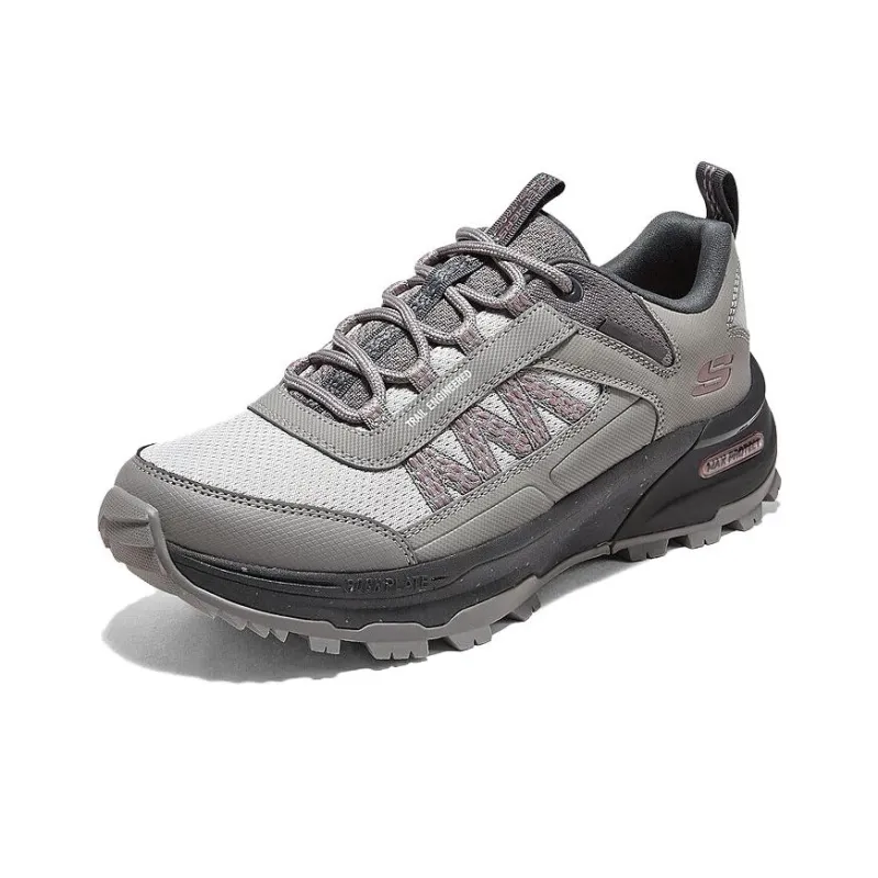 Skechers Water Resistant Low Top Outdoor Shoes Women's Black Gray-2