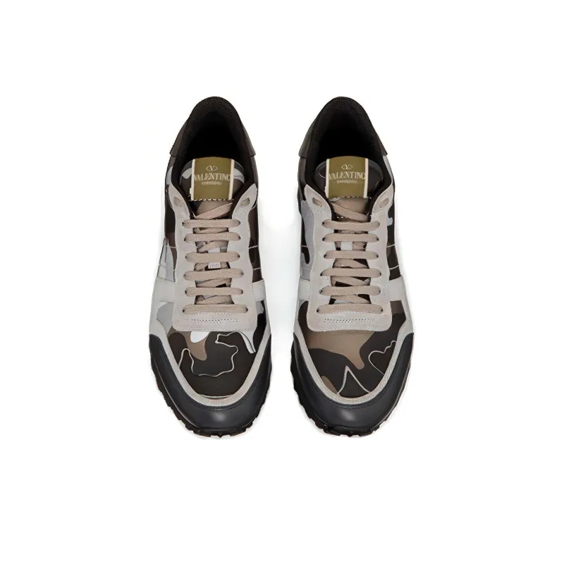 Valentino Rockrunner Rockstud Lace 'Grey Black Camo'-3