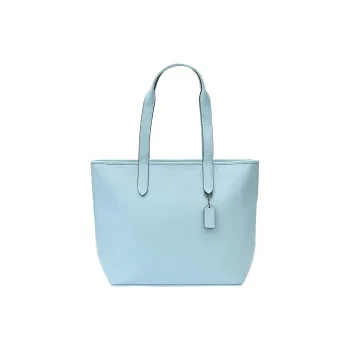 COACH Sullivan Leather Tote Bag Shopping Bag Shoulder Bag Handbag Men's Light Blue