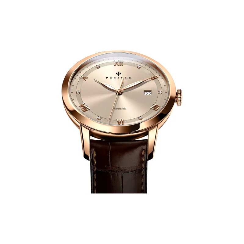 PONIGER Automatic Mechanical Movement Watch Men's Watches Gray Dial P9.17-B-1