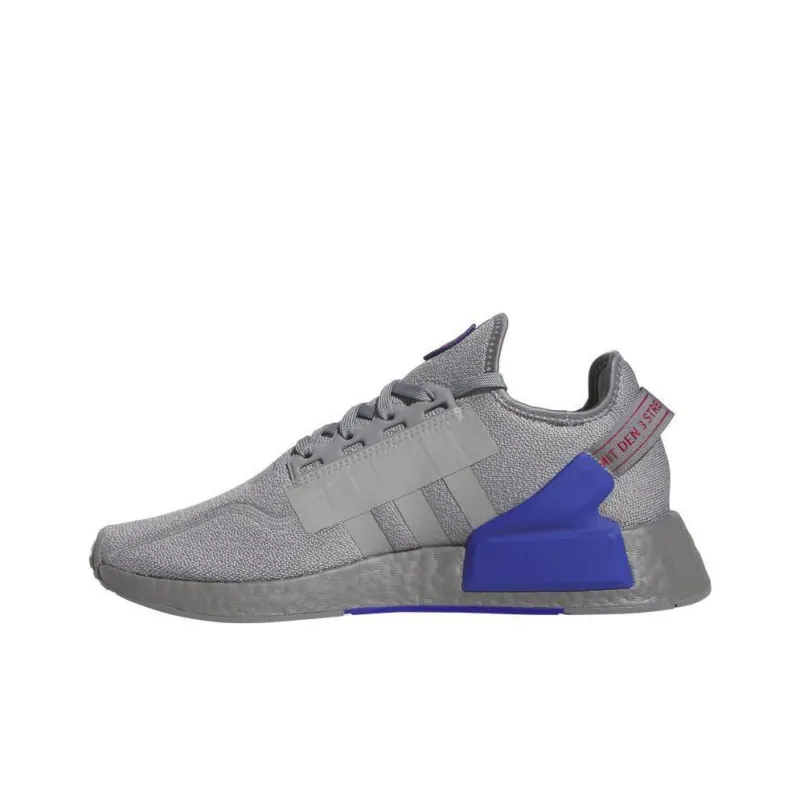 Adidas Originals NMD V2 Cushioning Low Top Casual Shoes Men's Gray Blue-0
