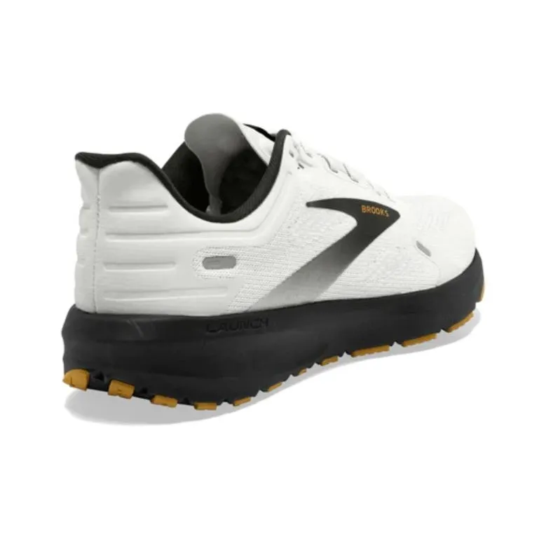 Brooks Launch 9 Anti-Slip Wear-Resistant Low-Top Casual Running Shoes Men's White Black-3