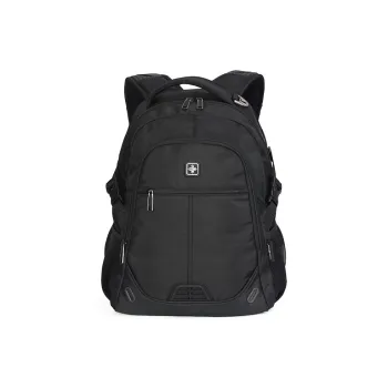 SUISSEWIN Fabric Color Block Travel Bag For Students And Laptop Regular Unisex Black/Blue