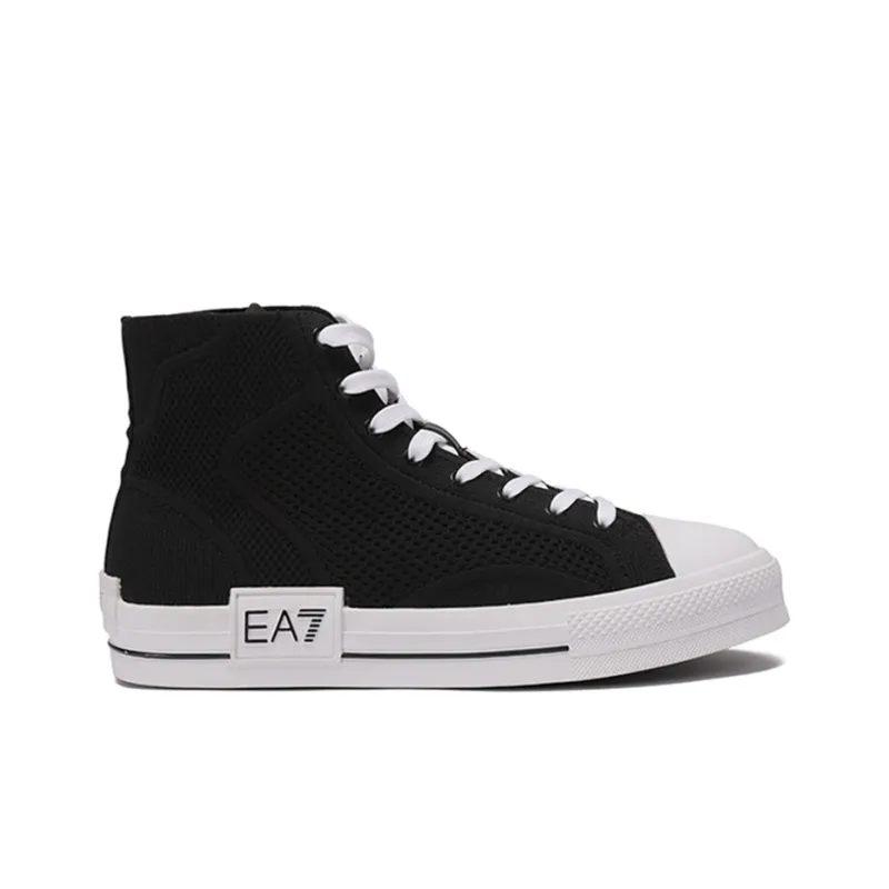 EMPORIO ARMANI EA7 High Top Skateboard Shoes Unisex Black-1