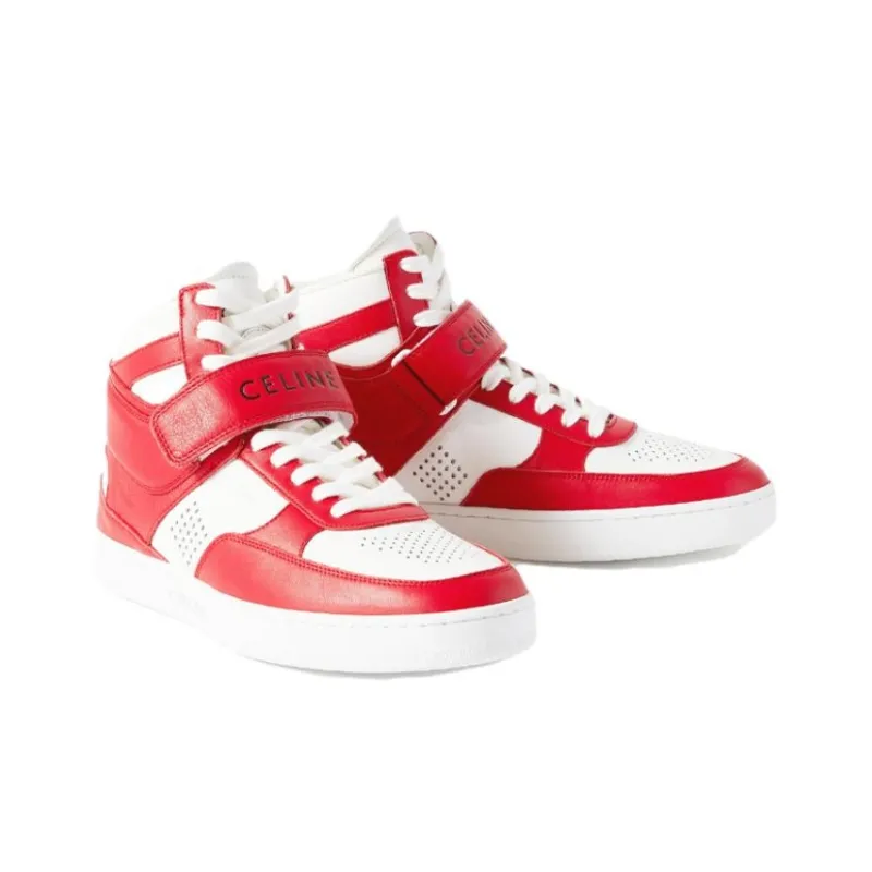 CELINE CT 03 High Top Stylish Skateboarding Shoes Men's Red-3