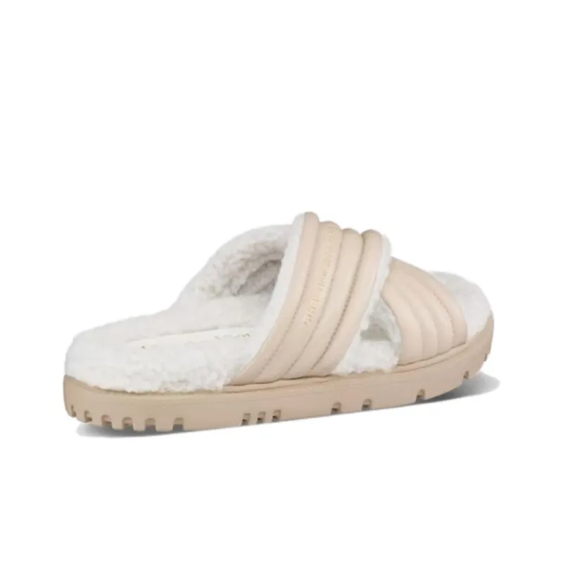 DIOR D Cross Rubber Sole Slide Slippers Women's Ecru-1
