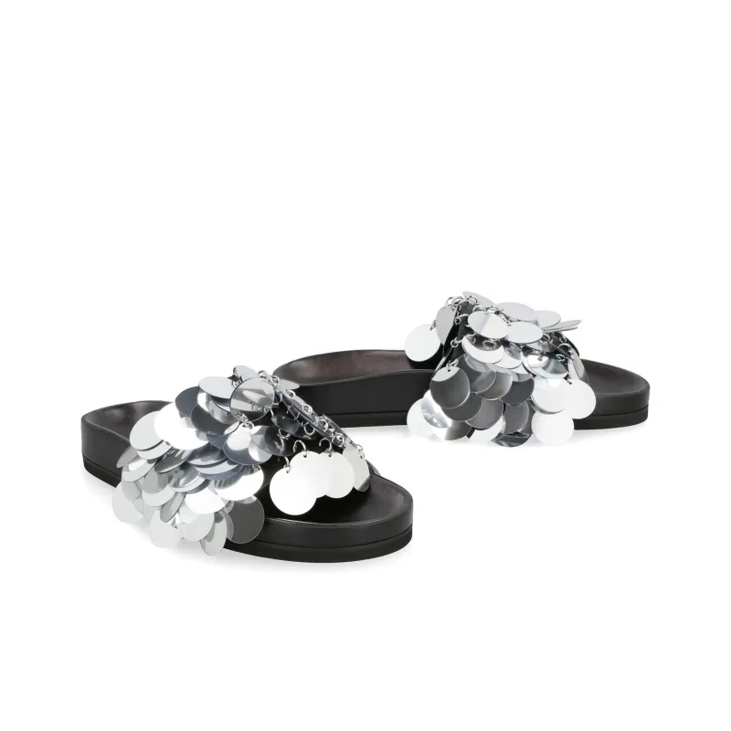Paco Rabanne Sparkle Decorative Applique Slides Women's-2
