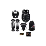 Black[Face Mask Style]-5 Pcs Set-Recommended by Coach (Includes Bandages+Mouthguard)