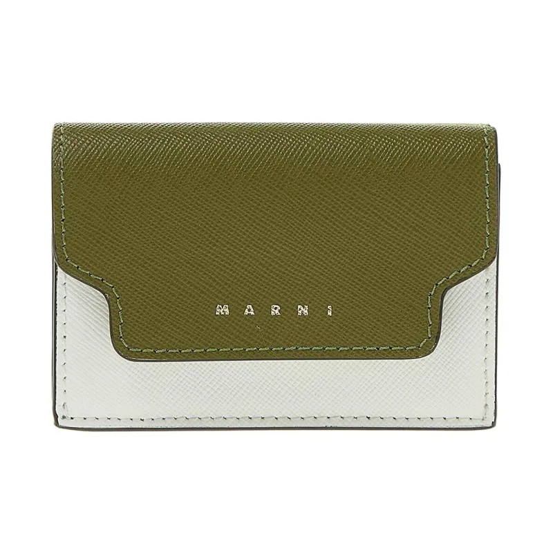 MARNI Calfskin Wallet Mini Women's Green-0