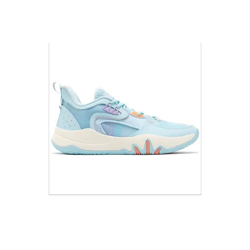 361° LAVA 2.0 Cushioned Slip Resistant Breathable Low Top Basketball Shoes Men's Blue White-1