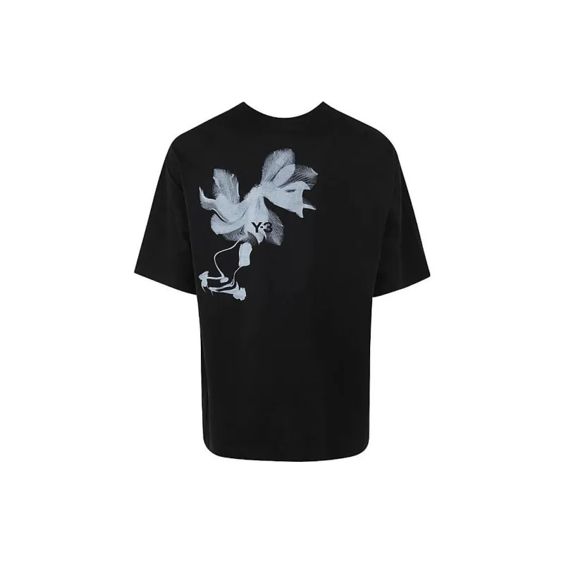 Y-3 Floral Printed Crewneck T-Shirt-1