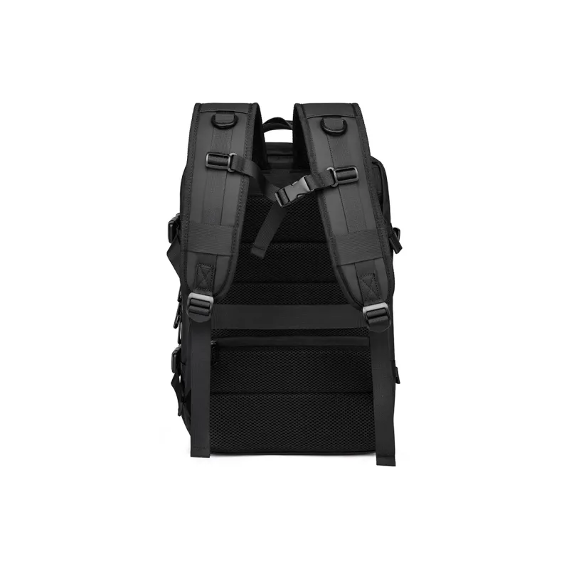 KINGSGEAR PU Laptop Backpack Regular Men's Black-3