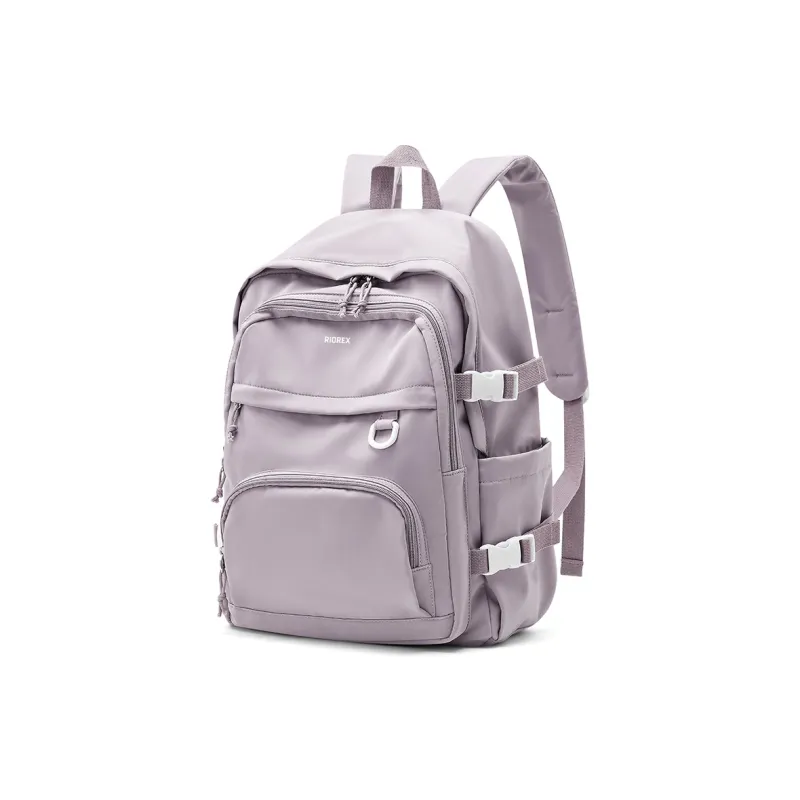 RIOREX Fabric Backpack Regular Unisex Black/White/Dark Blue/Milk Blue/Pink Purple/Light Green-32