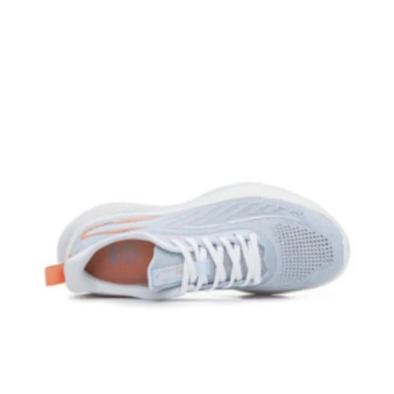 Erke Qitan Lite Cushioned Slip Resistant Abrasion Resistant Breathable Low Top Running Shoes Women's Gray Blue-3