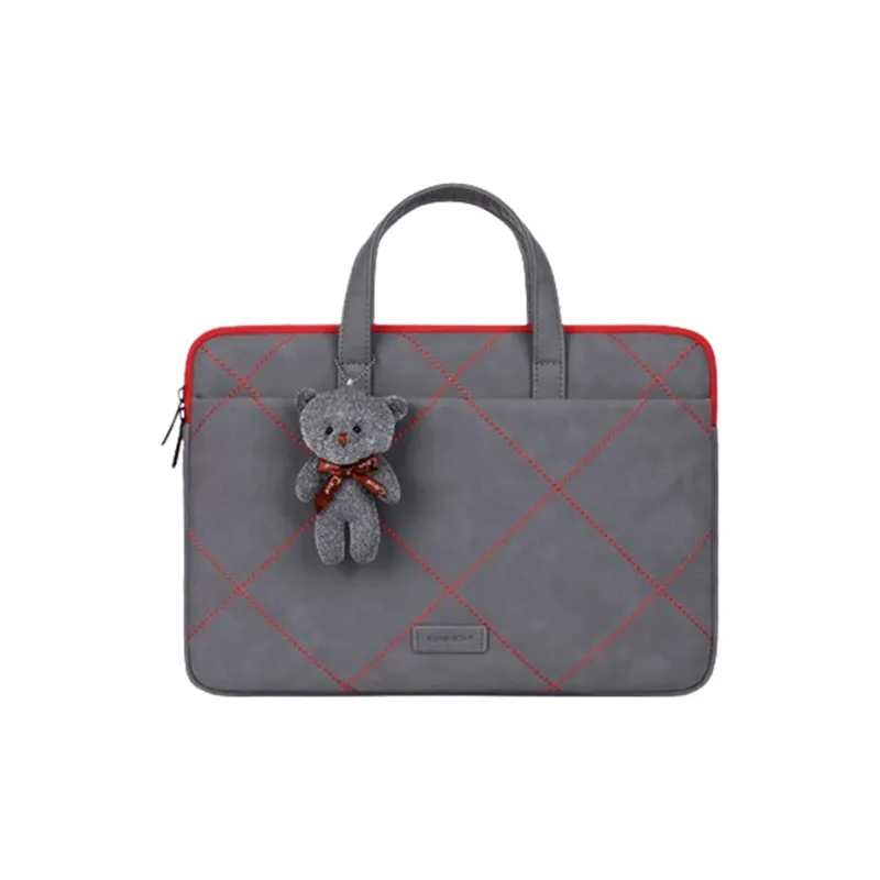 BRINCH PU Portable Laptop Bag Regular Unisex Blue/Haze Green/Clearwater Blue/Grey Impact Red-1