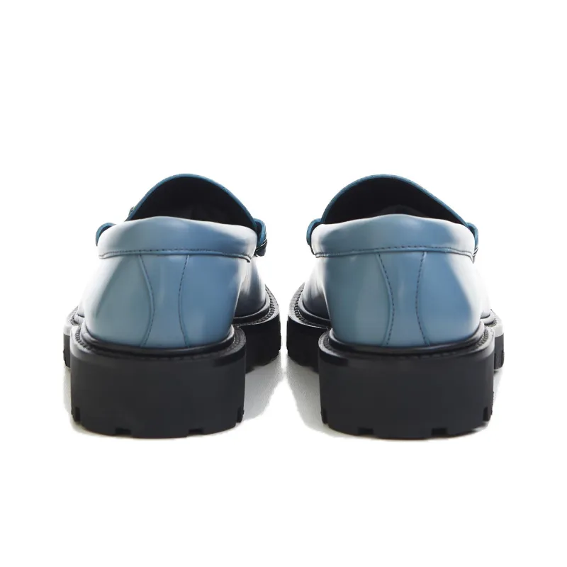 CELINE Triomphe Loafers Women's Blue-9