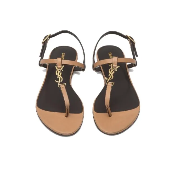 SAINT LAURENT Cassandra Flat Sandals-3