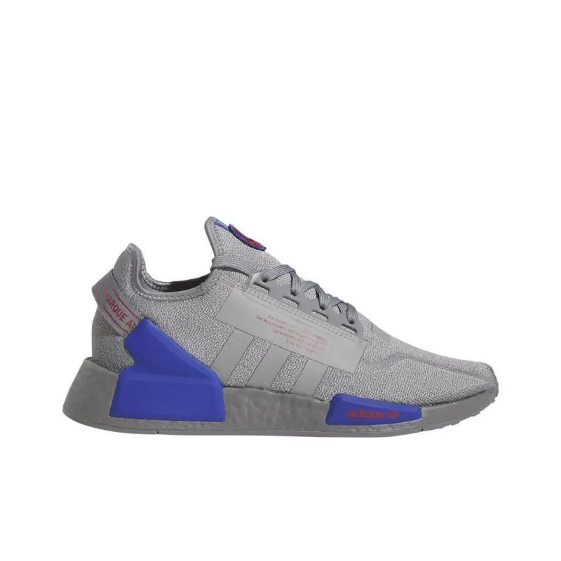 Adidas Originals NMD V2 Cushioning Low Top Casual Shoes Men's Gray Blue-1