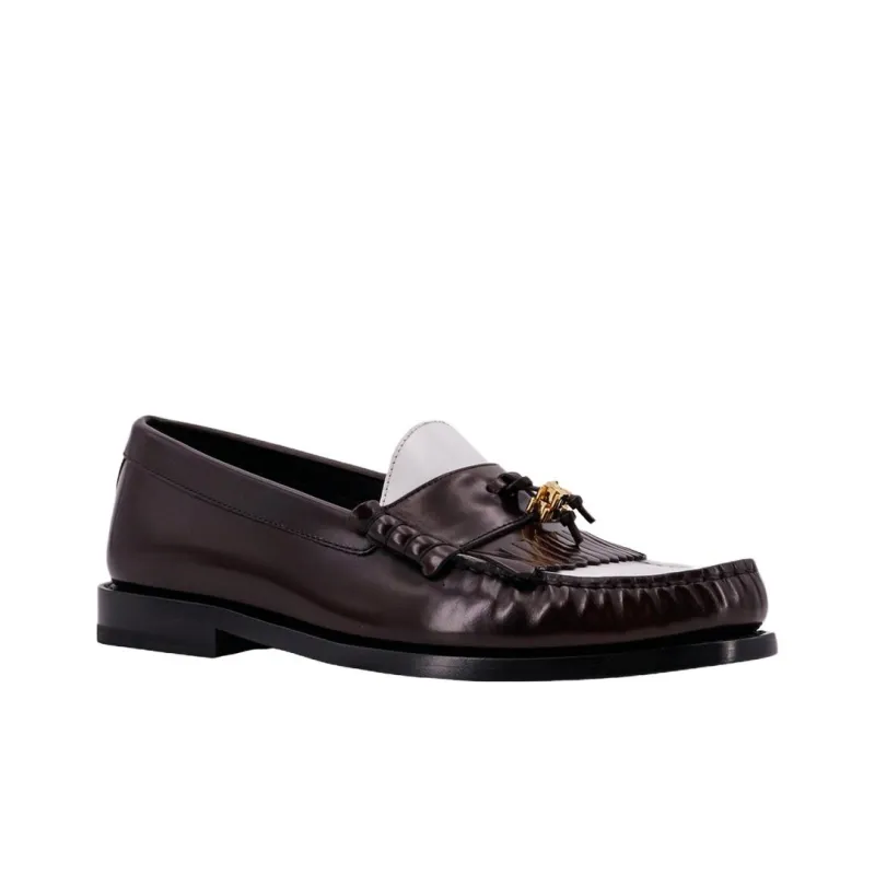 CELINE Triomphe Loafers 2cm Women's Brown-1