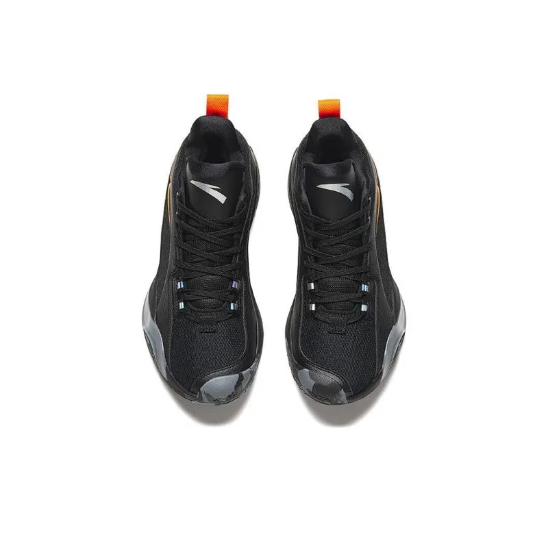 Anta Windhole 4 Wear Resistant Low Top Basketball Shoes Men's Black-2