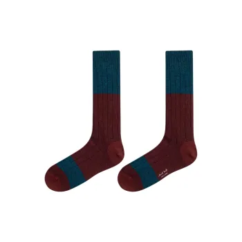 Paul Smith Cahmere Blen Knee-High Socks Men's 1 Pack Burgundy