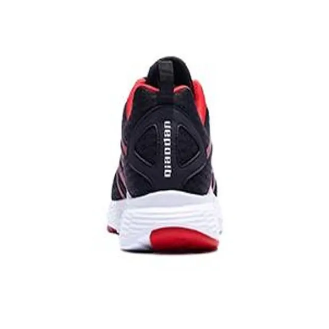 QIAODAN Shock Absorbers With Slip Resistant Features Low Top Casual Running Shoes Men's Black Red-2