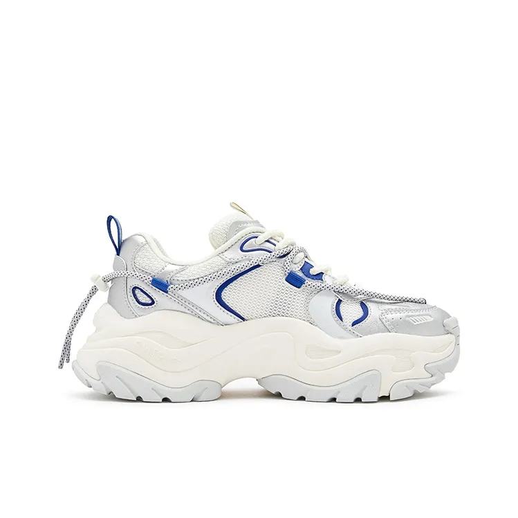 Champion Thousand Layers Y2K Shoes Low Top Chunky Sneakers Women's Silver-1