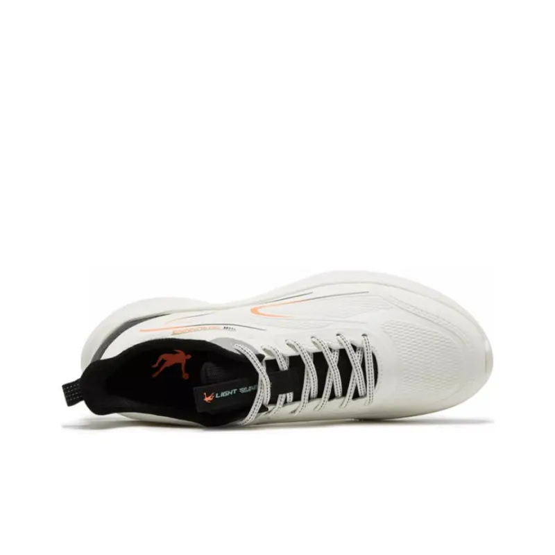 QIAODAN Cushioning Low-Top Running Shoes Men's White Orange-3