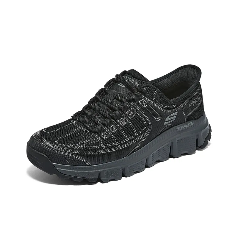 Skechers Summits Hands Free Slip-Ins Cushioning Wear-Resistant Low-Top Outdoor Shoes Men's Black-2