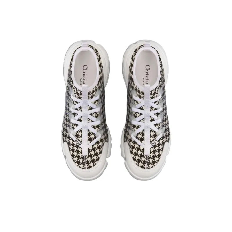 DIOR D Connect Low Top Casual Shoes Women's Black White-3