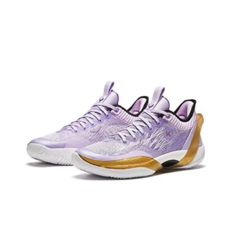 Anta Three point Rain1.0 Cushioning Wear Resistant Low Top Basketball Shoes Men's Purple-1