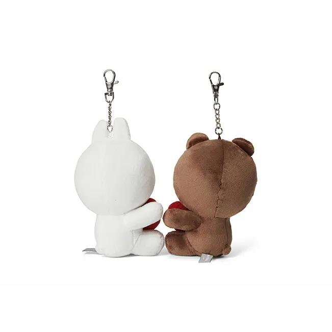LINE FRIENDS Brown Bear Connie Rabbit Polyester Bag Accessories Unisex Heart-1