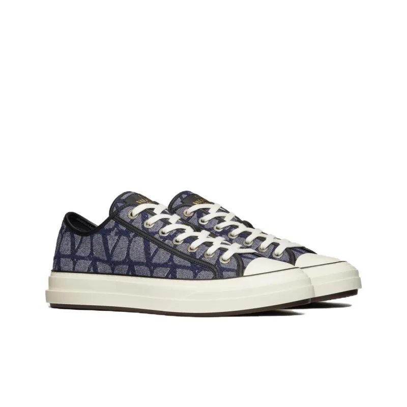 Valentino Toile Iconographe Totaloop Lace Up Sneakers-1