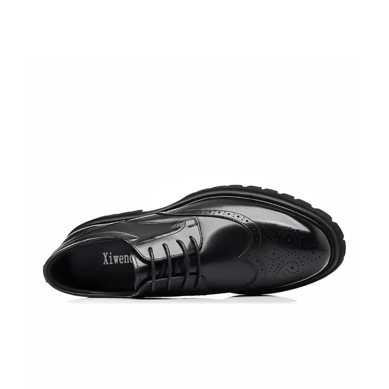 Xiwencha Men's Casual Shoes Men Low Top Black-3