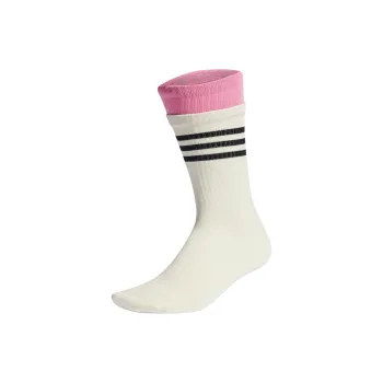 Adidas Mid Calf Socks Unisex 1 Pack Ivory White/Blessing Pink